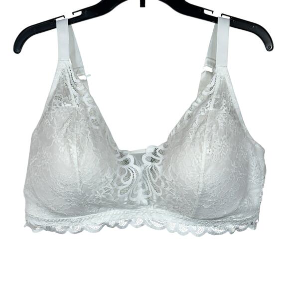Bali 3X-Large Comfort Bra Floral Lace Wire Free Convertible Adjustable 46 C D DD - Picture 1 of 7